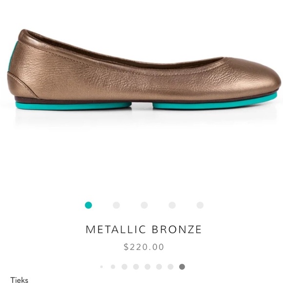 Tieks Shoes - Tieks Metallic Bronze Leather Ballet Flats Shoes Size 8